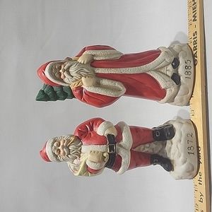 Set of two Hand Painted Santa's. One is from 1872, and the other is 1885.